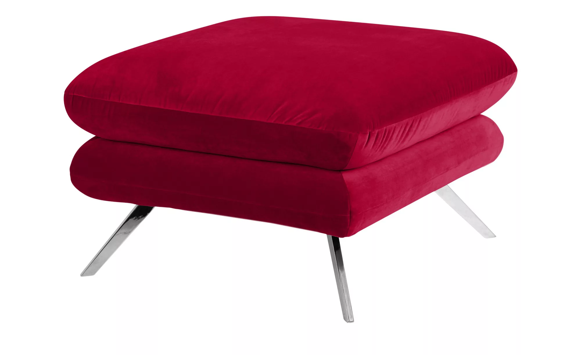 Jette Home Hocker  Caldara ¦ rot ¦ Maße (cm): B: 70 H: 45 T: 70.0 Polstermö günstig online kaufen