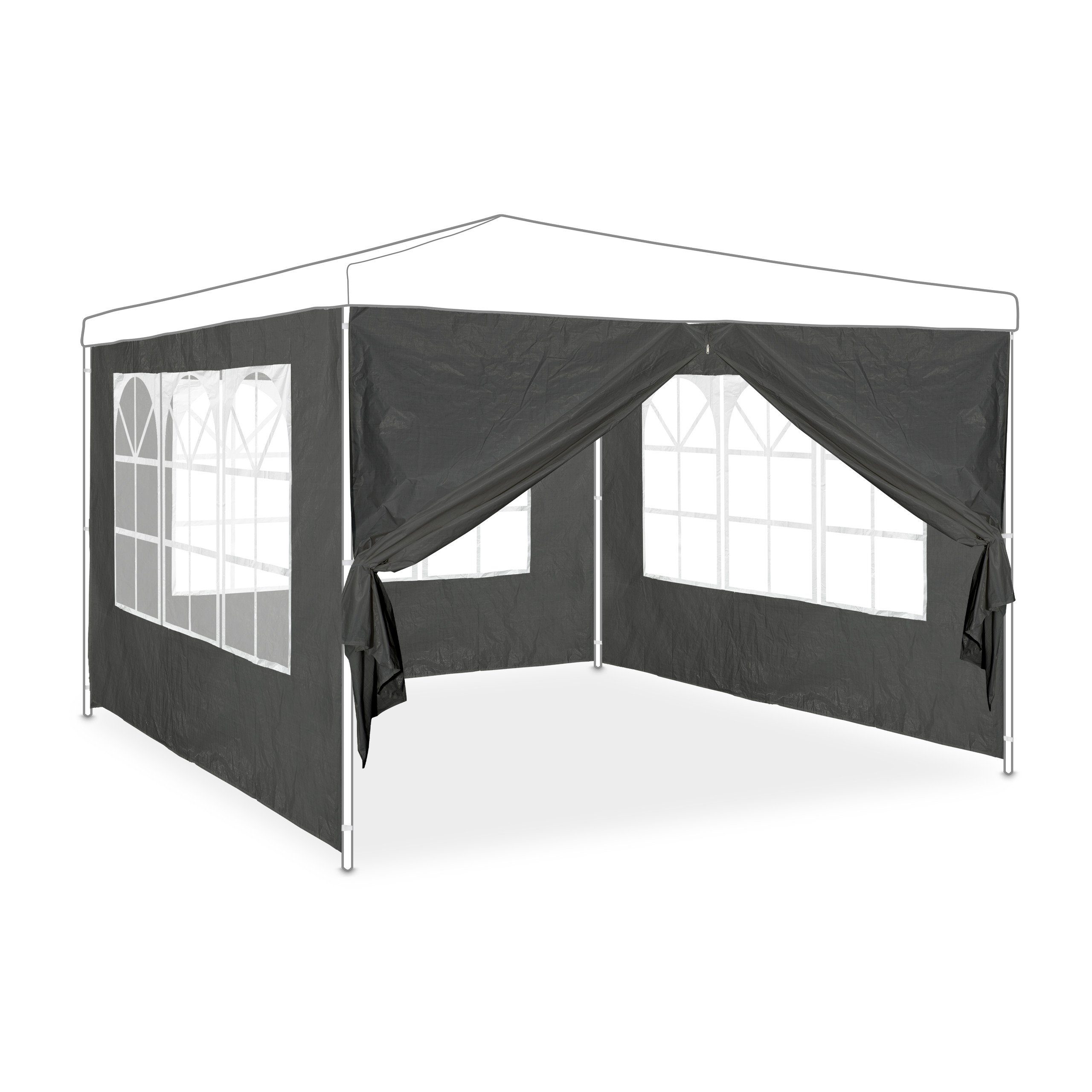 relaxdays Pavillonseitenteil Pavillon Seitenwand 4er-Set - günstig online kaufen