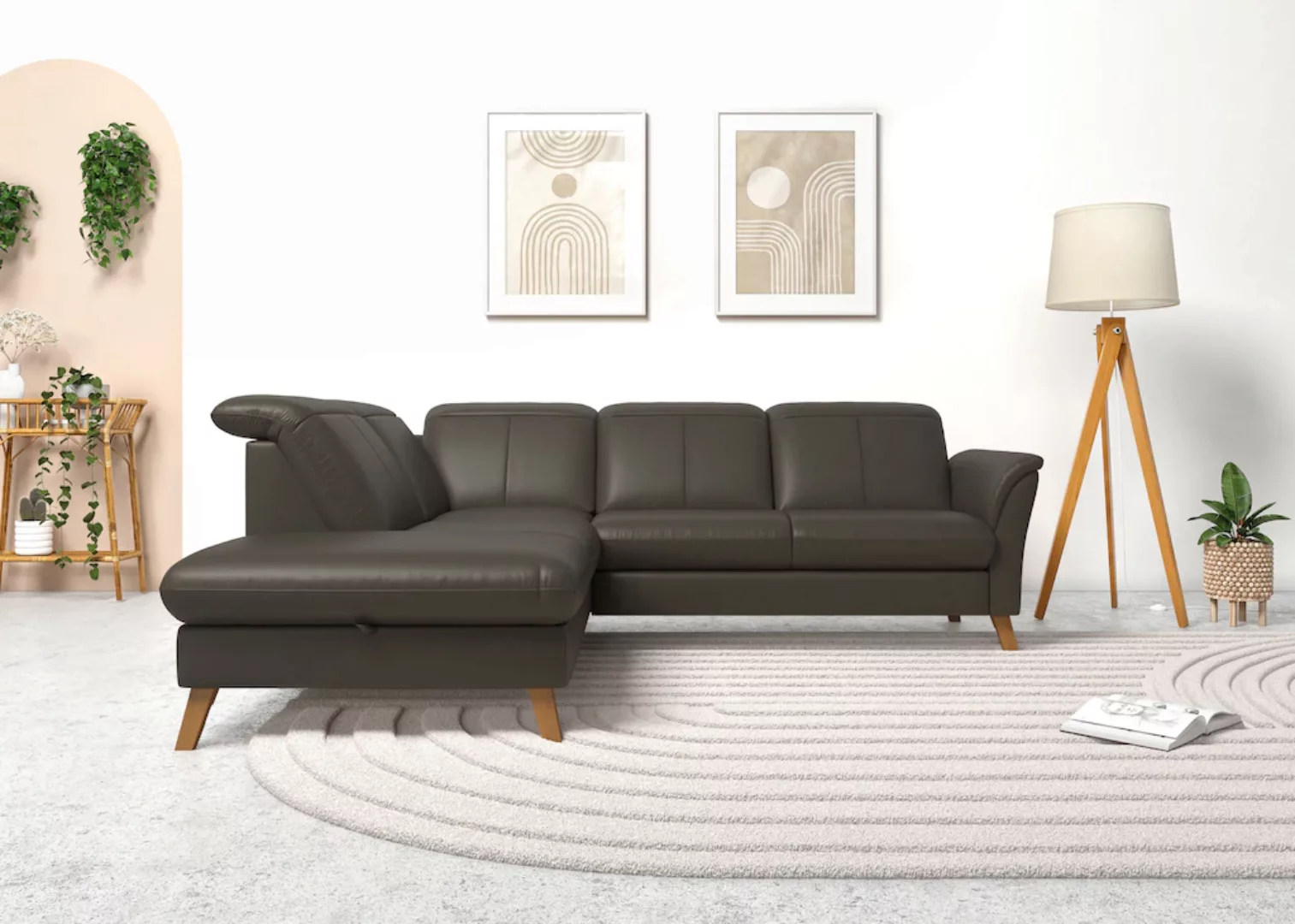 sit&more Ecksofa "Romero L-Form", wahlweise mit oder ohne TV-Funktion, Bett günstig online kaufen