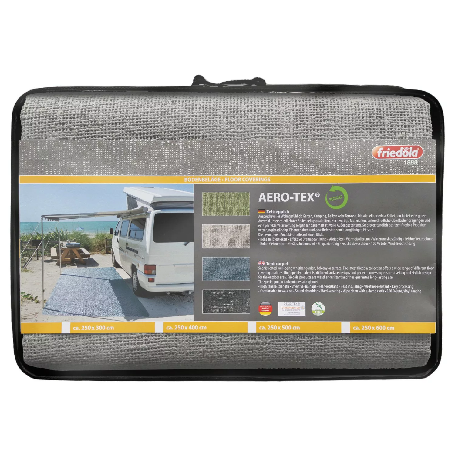 Primaflor Vorzeltteppich Aerotex Grau 250x500cm günstig online kaufen