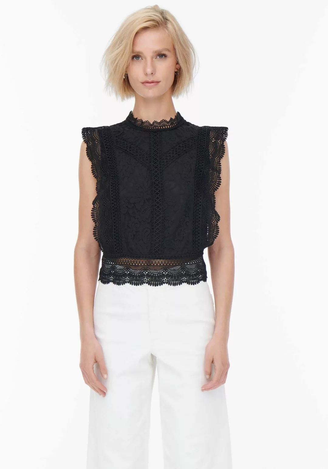 ONLY Spitzenshirt ONLKARO S/L LACE TOP NOOS WVN günstig online kaufen