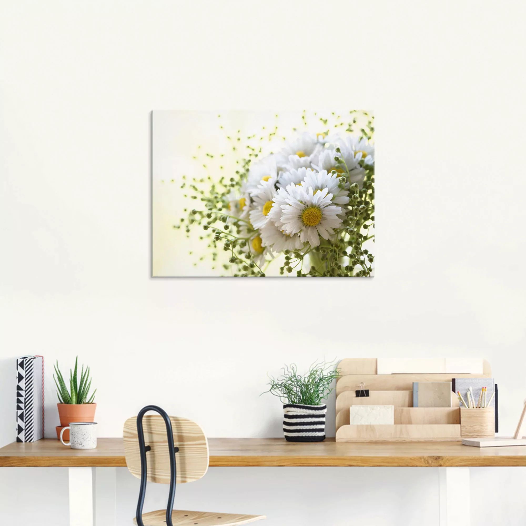 Artland Glasbild »Gänseblümchen und Hofstaat«, Blumen, (1 St.) günstig online kaufen