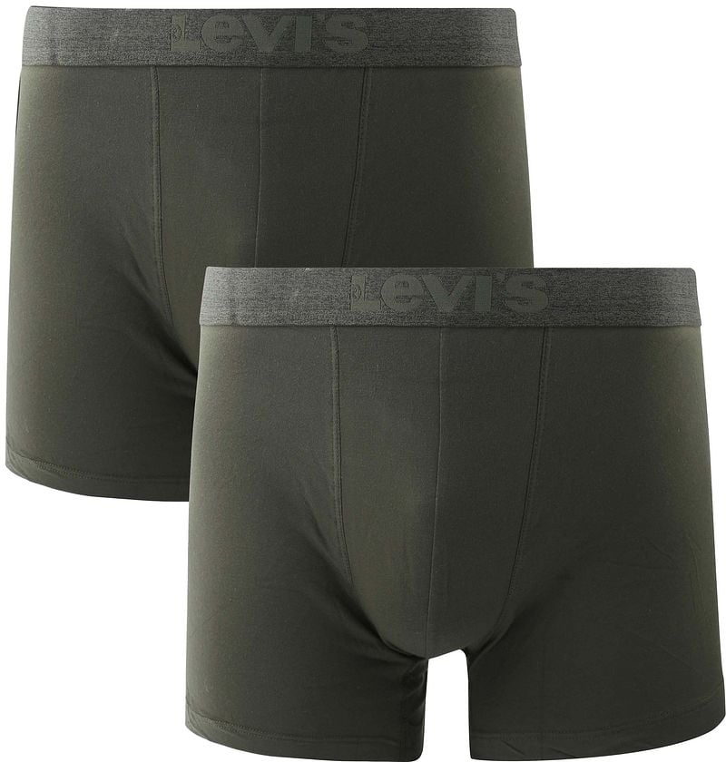 Levi's Boxershorts 2er-Pack Uni Olivgrün - Größe M günstig online kaufen