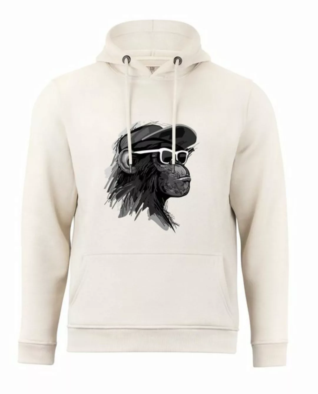 Cotton Prime® Hoodie mit Affenmotiv - Cool Monkey mit Brille mit weichem In günstig online kaufen