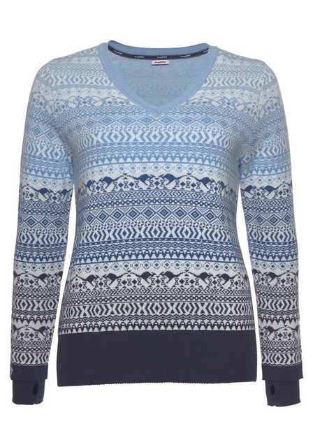 KangaROOS Jacquardpullover im Norweger-Muster mit kleinen Kängurus günstig online kaufen