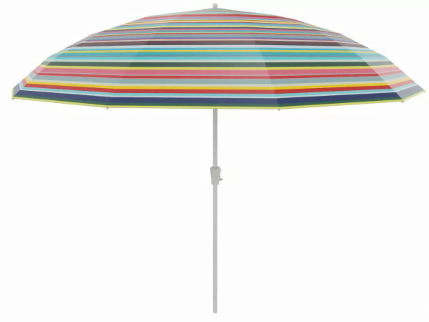 Pagodenschirm Ø 300 cm Alu weiß, Multicolor, mit Kurbelmechanismus günstig online kaufen