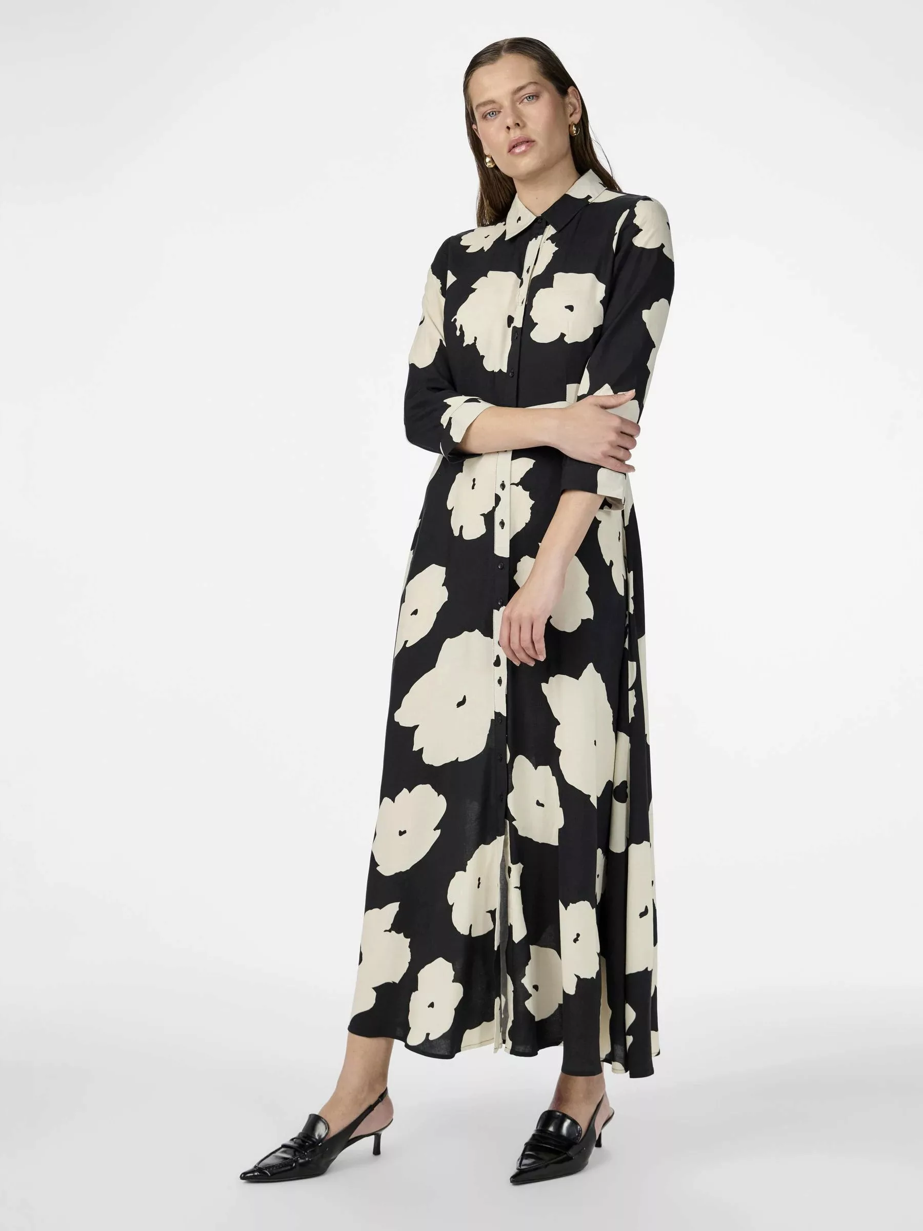 Y.A.S Hemdblusenkleid YASSAVANNA LONG SHIRT DRESS mit 3/4 Ärmel günstig online kaufen