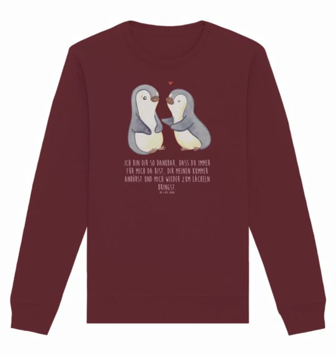 Mr. & Mrs. Panda Longpullover Größe S Pinguine trösten - Burgundy - Geschen günstig online kaufen