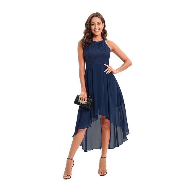 Truyuety Abendkleid Cocktailkleid Damen, Spitzen unregelmäßiger Ärmellos Ba günstig online kaufen