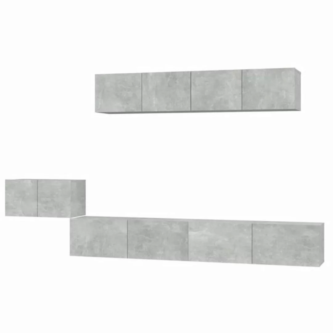 furnicato TV-Schrank 5-tlg. TV-Schrank-Set Betongrau Holzwerkstoff (5-St) günstig online kaufen