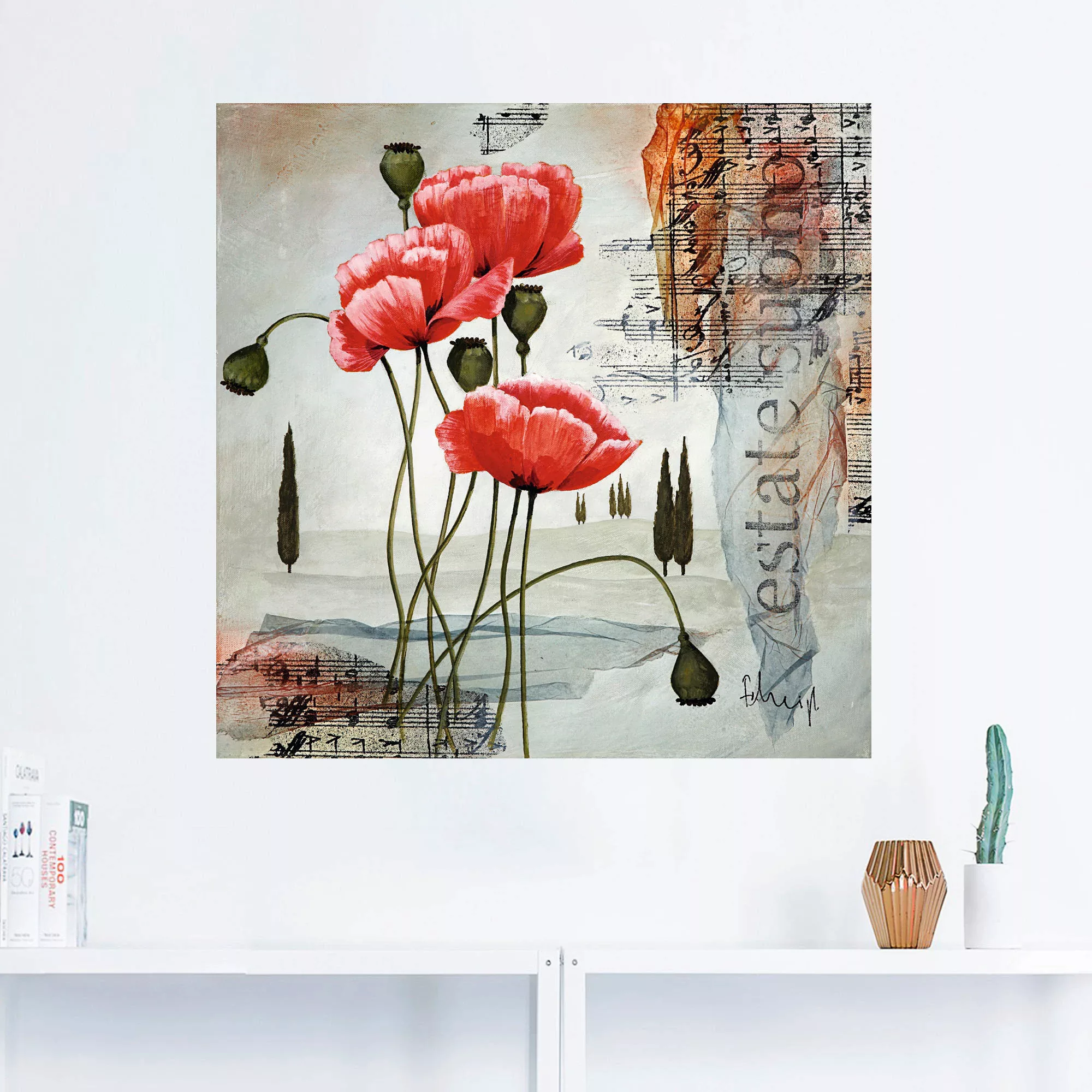 Artland Wandbild "Klatschmohn", Blumen, (1 St.), als Leinwandbild, Poster, günstig online kaufen