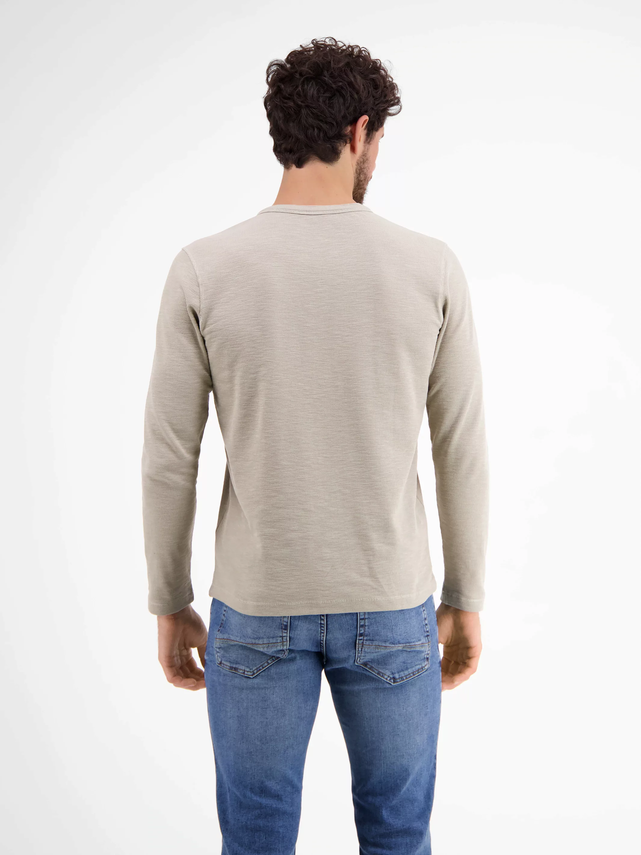 LERROS Sweatshirt "LERROS Langarmserafino mit Logostitching" günstig online kaufen