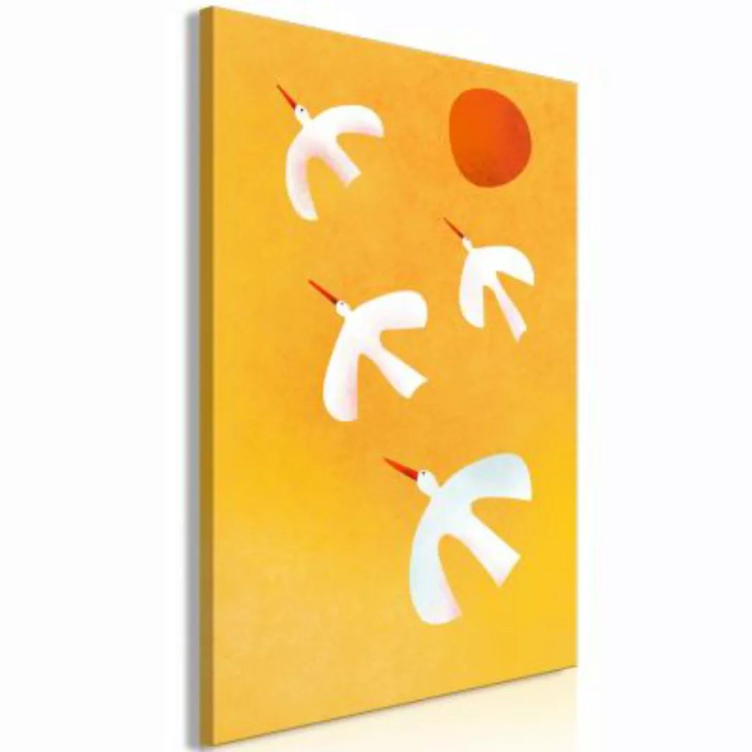 artgeist Wandbild Fun Storks (1 Part) Vertical orange-kombi Gr. 40 x 60 günstig online kaufen