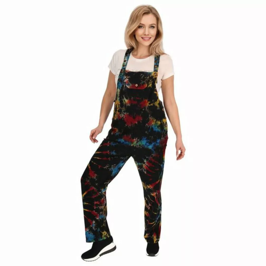 KUNST UND MAGIE Latzhose Tie Dye Batik Latzhose Haremshose Hose Psy 70er Bo günstig online kaufen