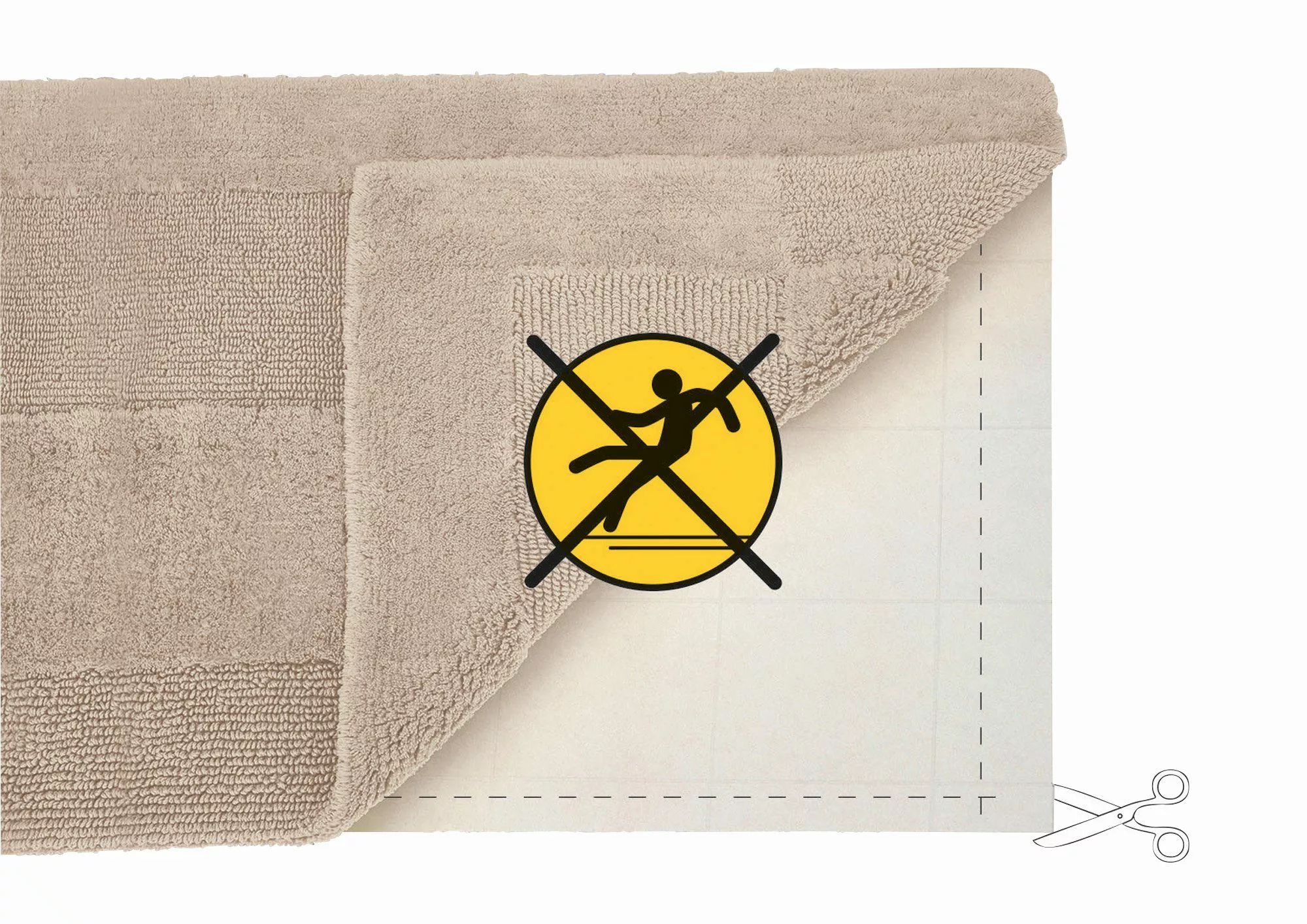 Kleine Wolke Badematte Anti-Rutsch-Matte, eckig, Uni günstig online kaufen