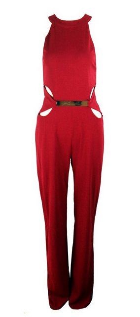 Koucla Jumpsuit Overall mit dezenten Cut-Outs, Damen Abendmode Hosenanzug günstig online kaufen