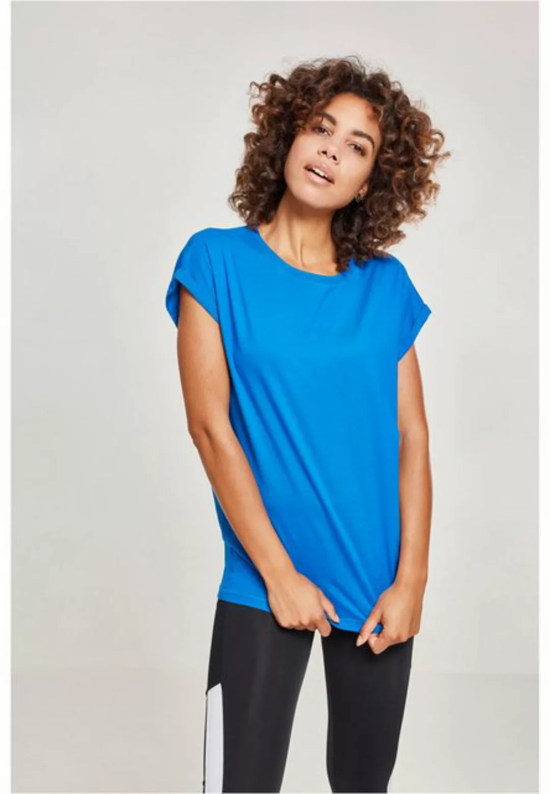 URBAN CLASSICS T-Shirt TB771 - Ladies Extended Shoulder Tee brightblue S günstig online kaufen