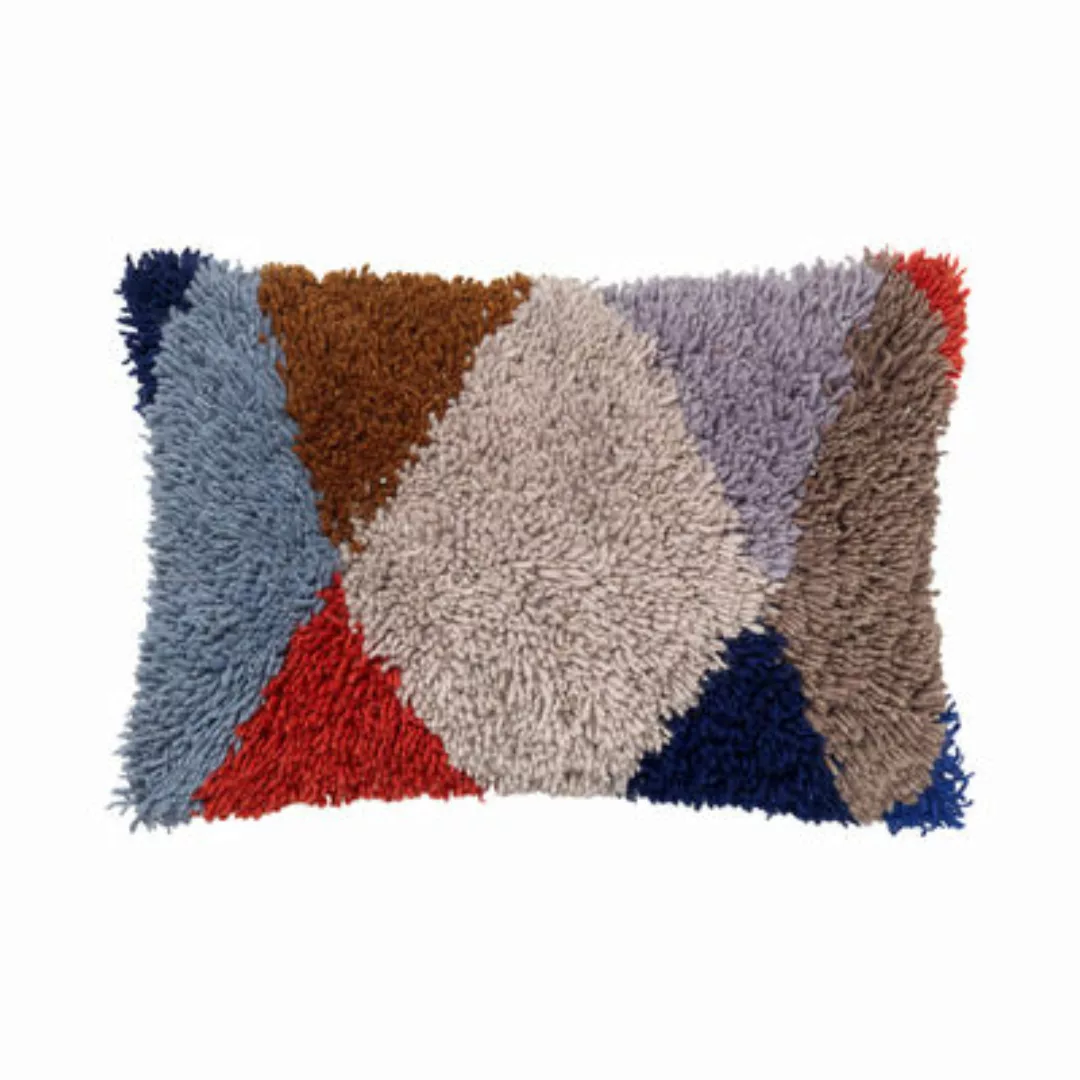 Kissen Harlequin textil bunt / Getuftete Wolle - 60 x 40 cm - Ferm Living - günstig online kaufen