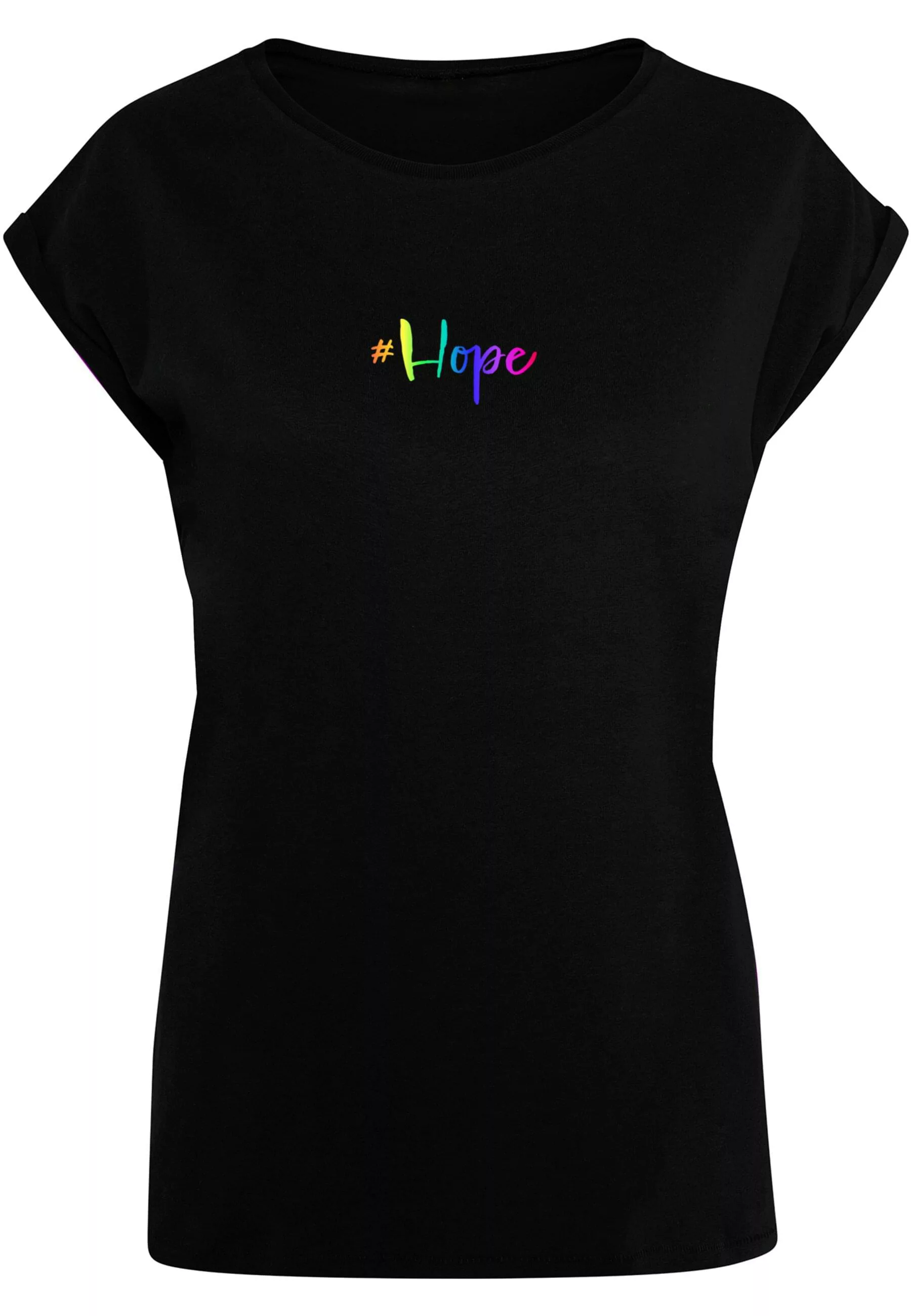 Merchcode T-Shirt "Merchcode Damen Ladies Hope Rainbow Extended Shoulder Te günstig online kaufen