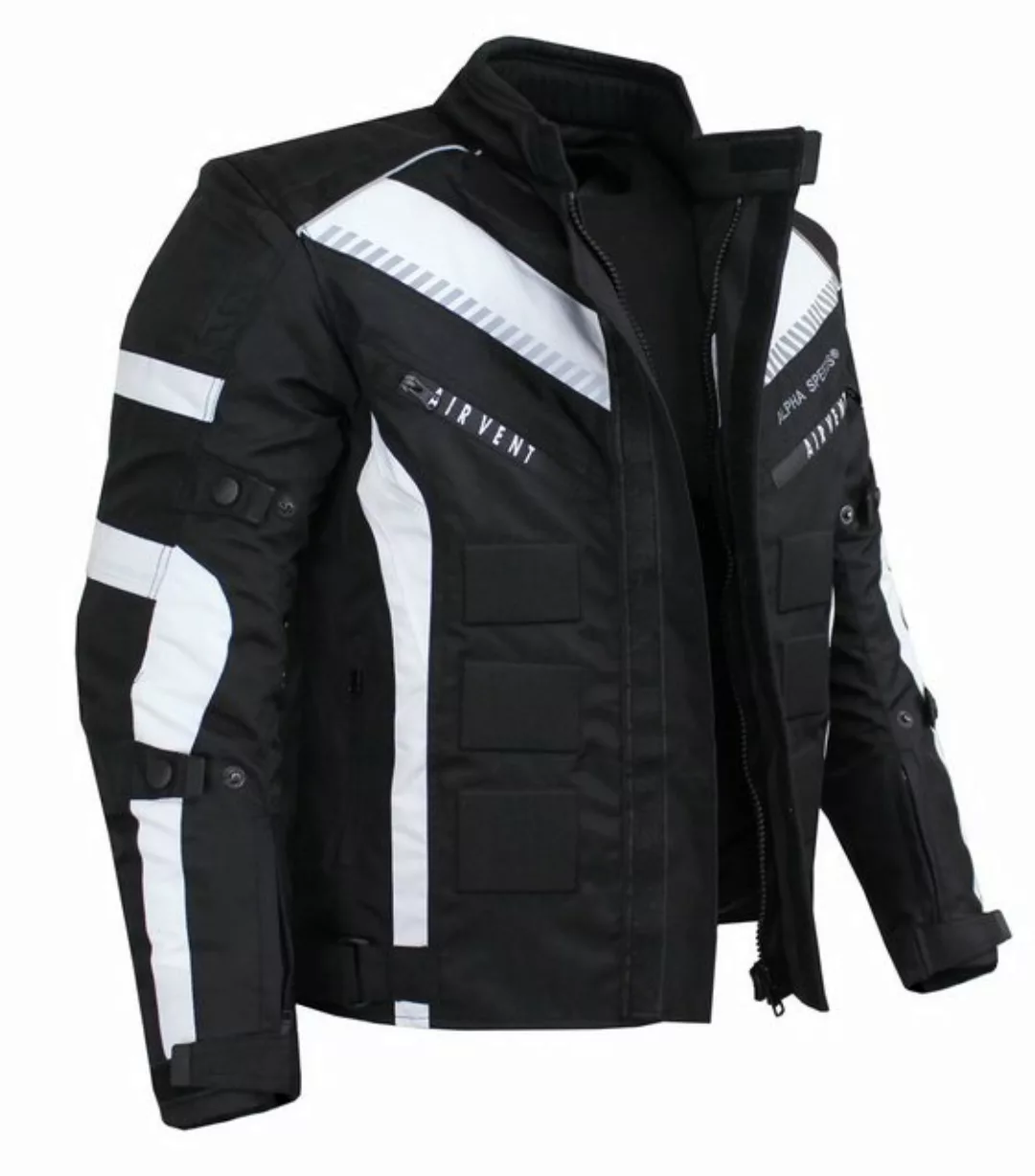 Alpha Speeds Motorradjacke Herren Motorrad Biker Textil Jacke Wasserdicht J günstig online kaufen