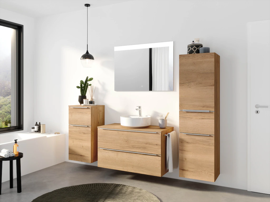 nobilia® Badmöbel-Set »Alvene«, (2 St., vormontiert, mit Soft-Close), inkl. günstig online kaufen