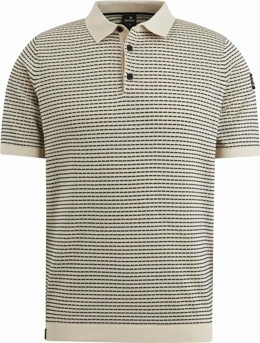 Vanguard Poloshirt Streifen Beige - Größe M günstig online kaufen