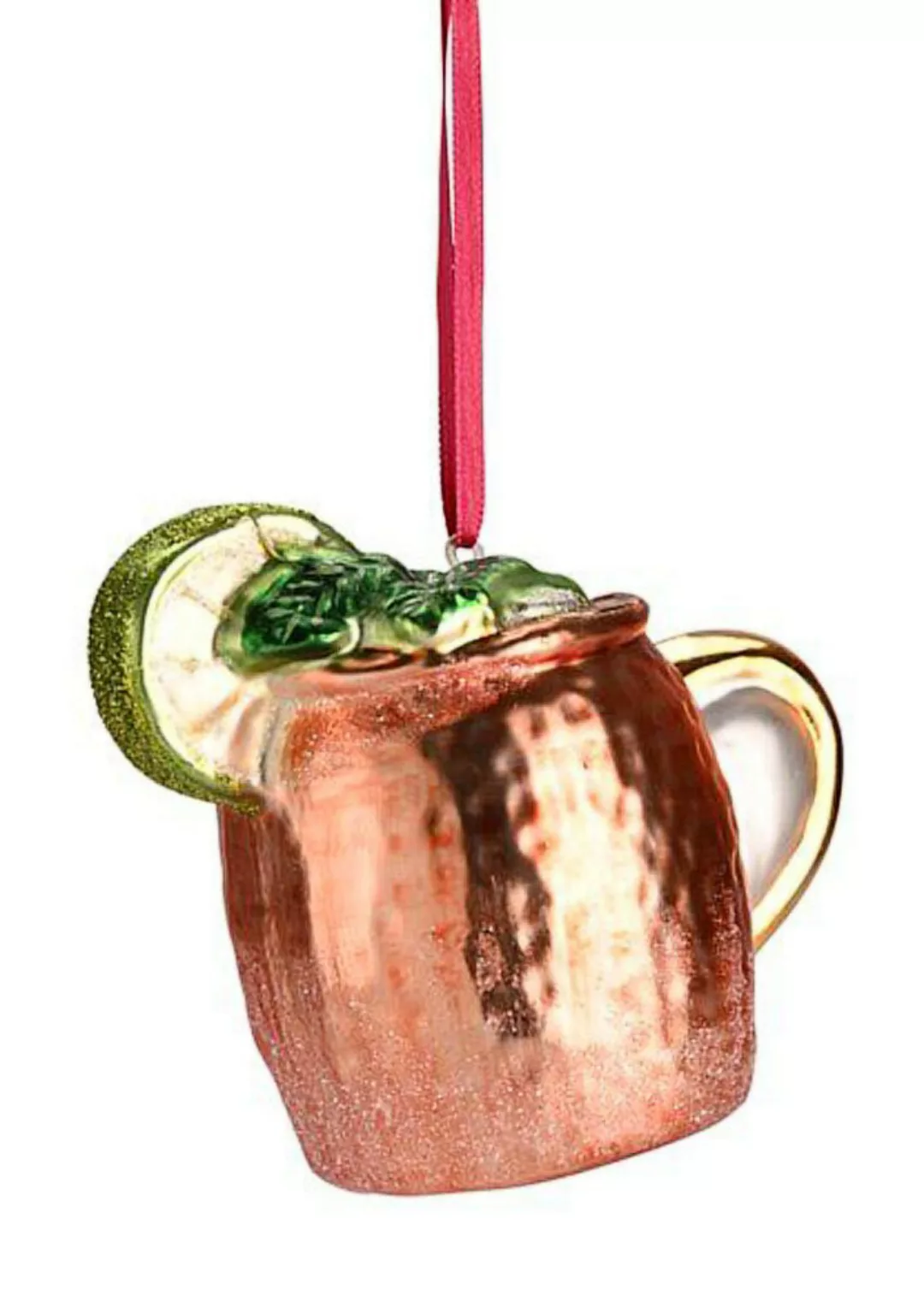 Giftcompany Christbaumschmuck Moscow Mule Becher Kupfer Hänger Glas 10cm günstig online kaufen