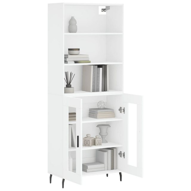 vidaXL Vitrine Highboard Weiß 69,5x34x180 cm Spanplatte Glas Vitrine günstig online kaufen