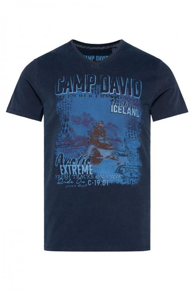 CAMP DAVID T-Shirt mit V-Neck und günstig online kaufen