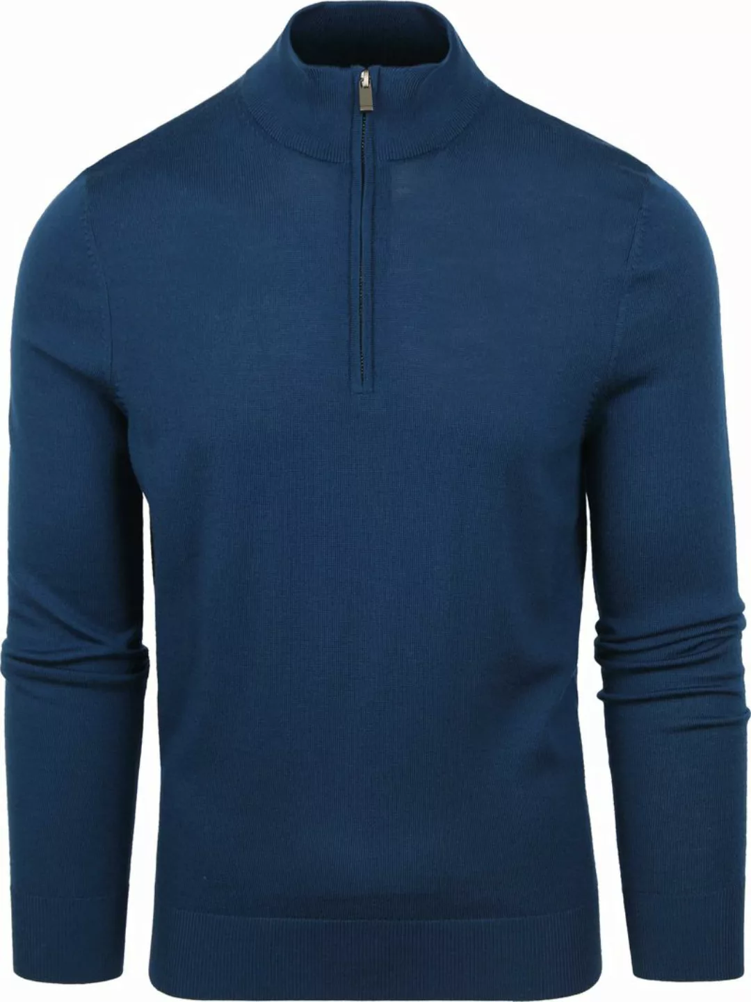 Suitable Merino Half Zip Pullover Indigoblau - Größe M günstig online kaufen