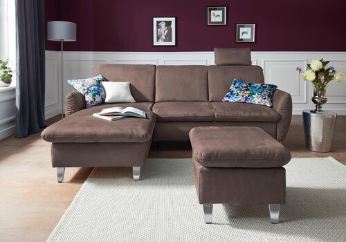 sit&more Ecksofa "Daytona L-Form", mit Federkern, einer Kopfstütze und wahl günstig online kaufen