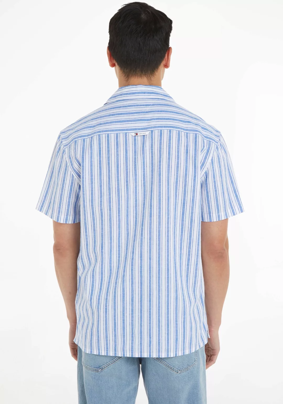 Tommy Jeans Kurzarmhemd "TJM STRIPE LINEN SS SHIRT EXT" günstig online kaufen