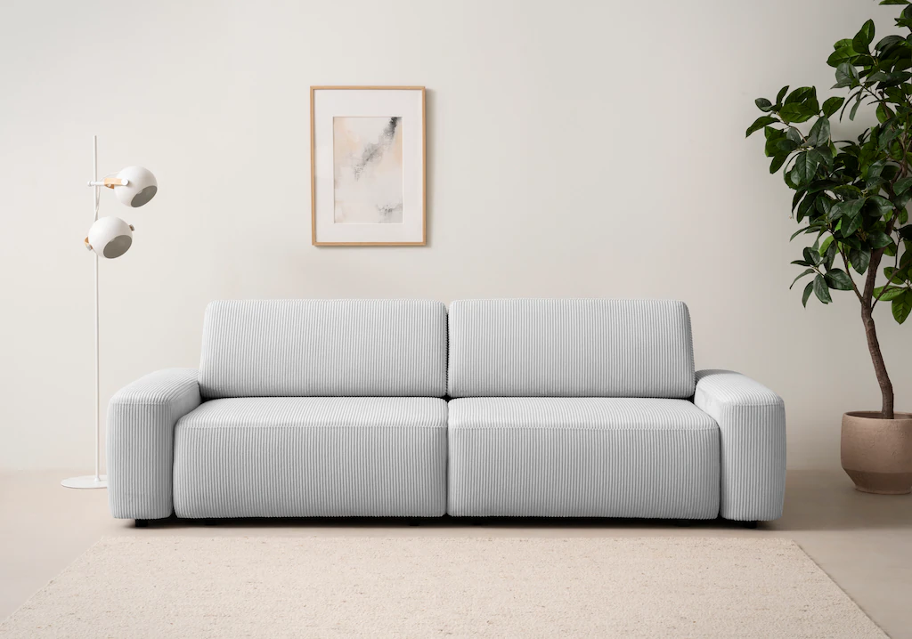 INOSIGN 3-Sitzer "TORGE (257cm), Sofa,Schlafsofa in Cord, Samtvelours, Stru günstig online kaufen