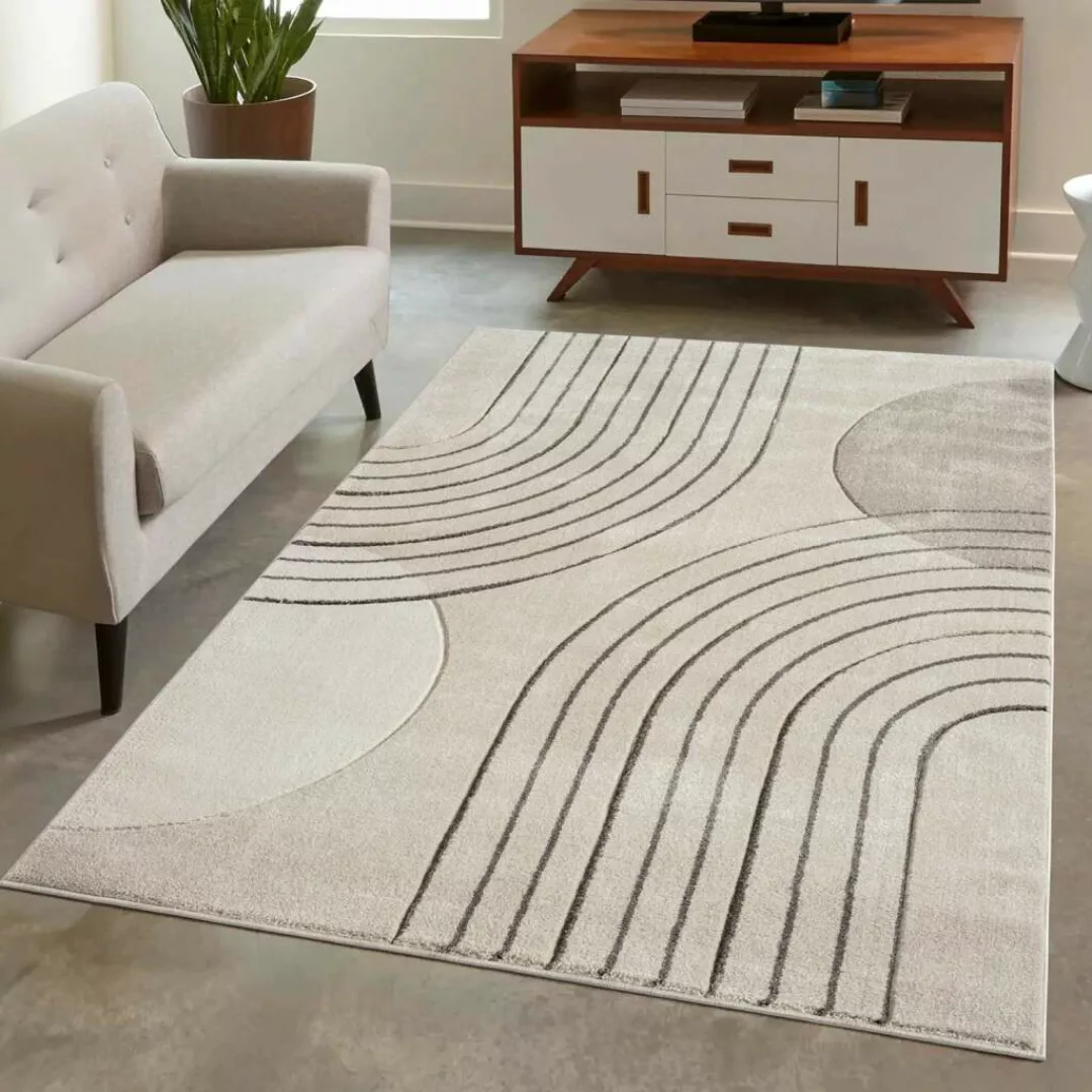 Carpet City Teppich »BONITO7170«, rechteckig, Flachflor, Hochtief-Muster/ 3 günstig online kaufen