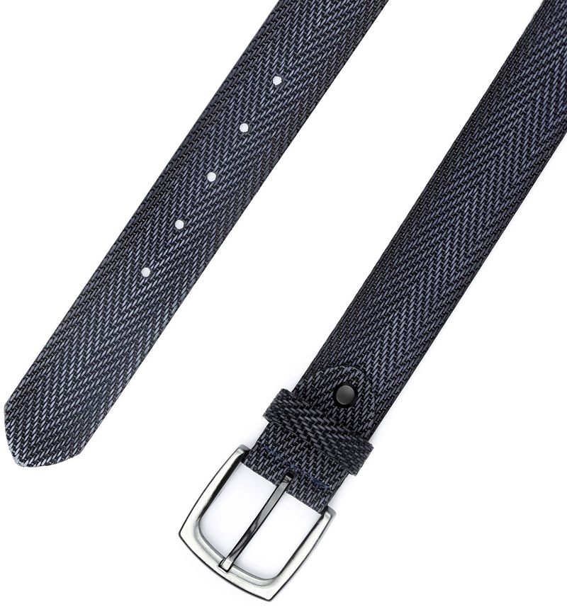 Suitable Ledergürtel Struktur Leder Navy  - Größe 95 günstig online kaufen