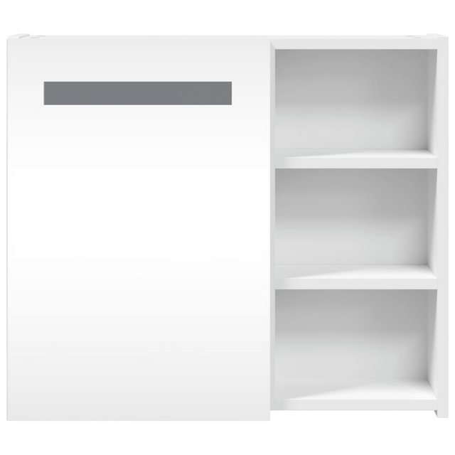 vidaXL Spiegelschrank Spiegelschrank mit LED-Beleuchtung Weiß 60x13x52 cm günstig online kaufen