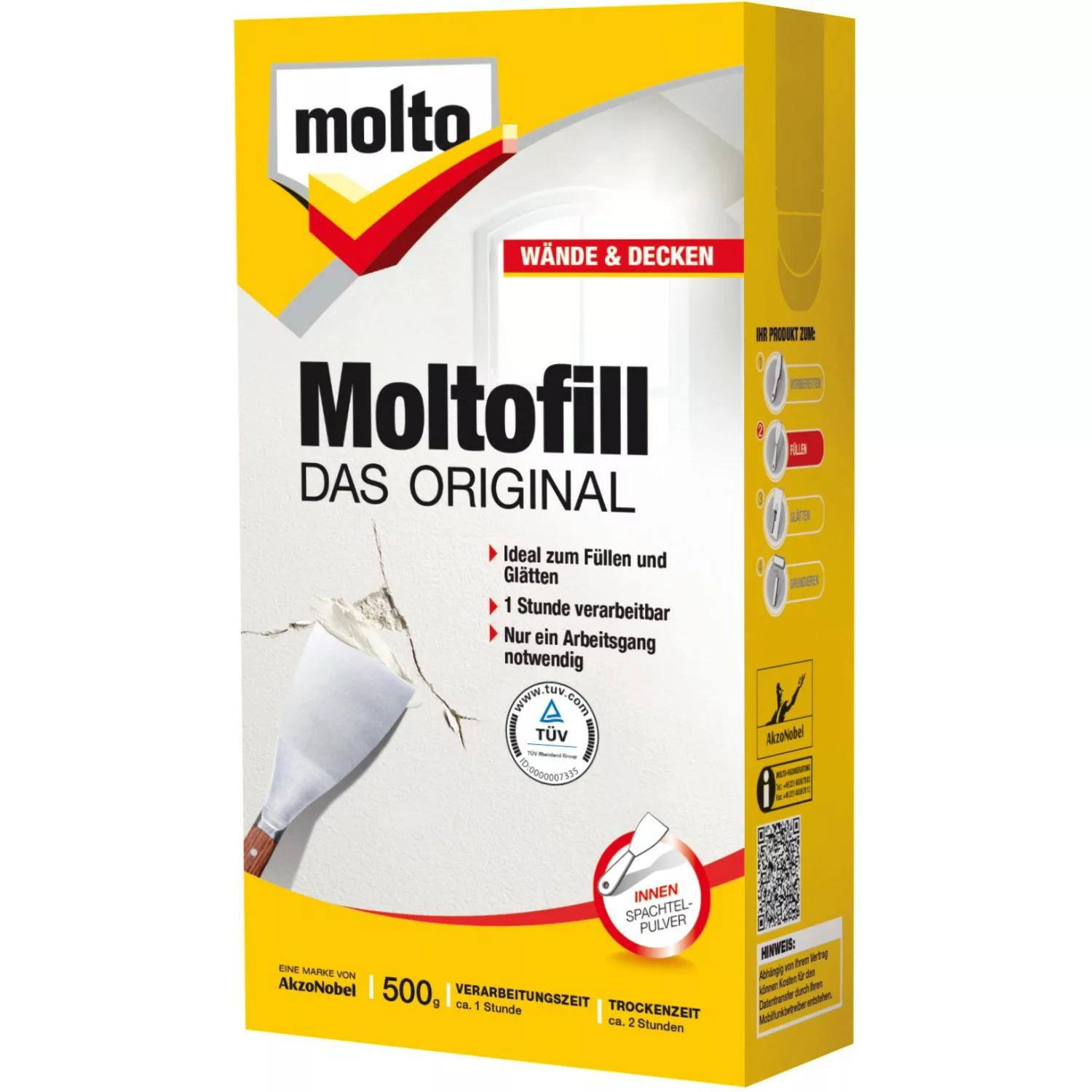 Molto Moltofill Spachtelpulver Innen 500 g günstig online kaufen