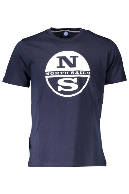 North Sails T-Shirt Herren Kurzarm T-Shirt Blau mit Print und günstig online kaufen