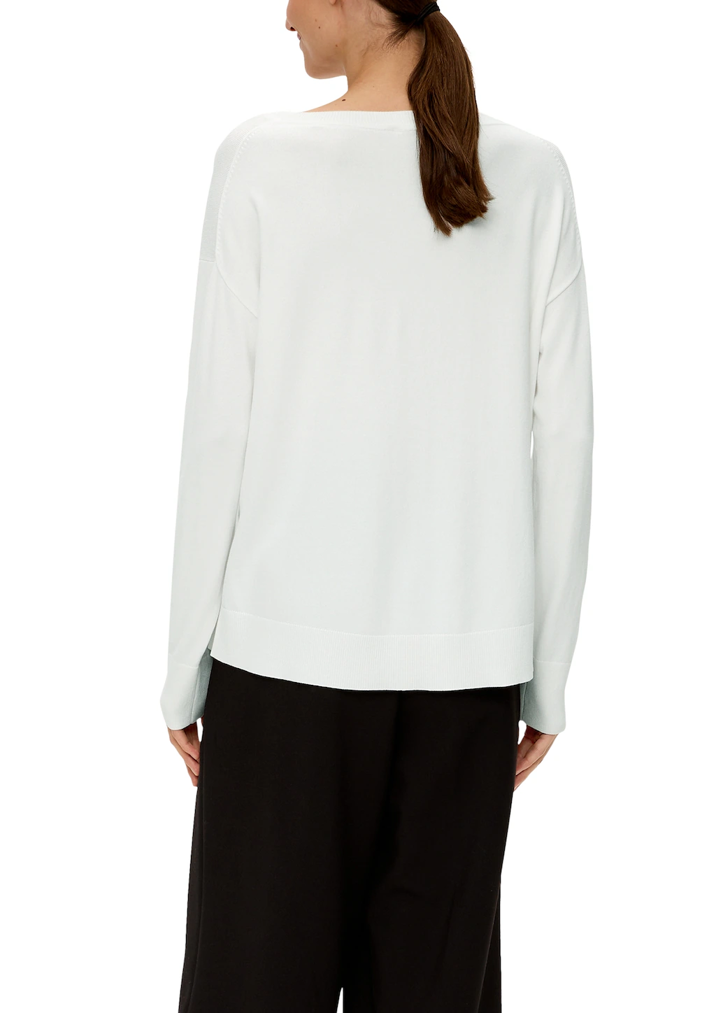 s.Oliver BLACK LABEL Longpullover, mit Drop-Shoulder Look günstig online kaufen