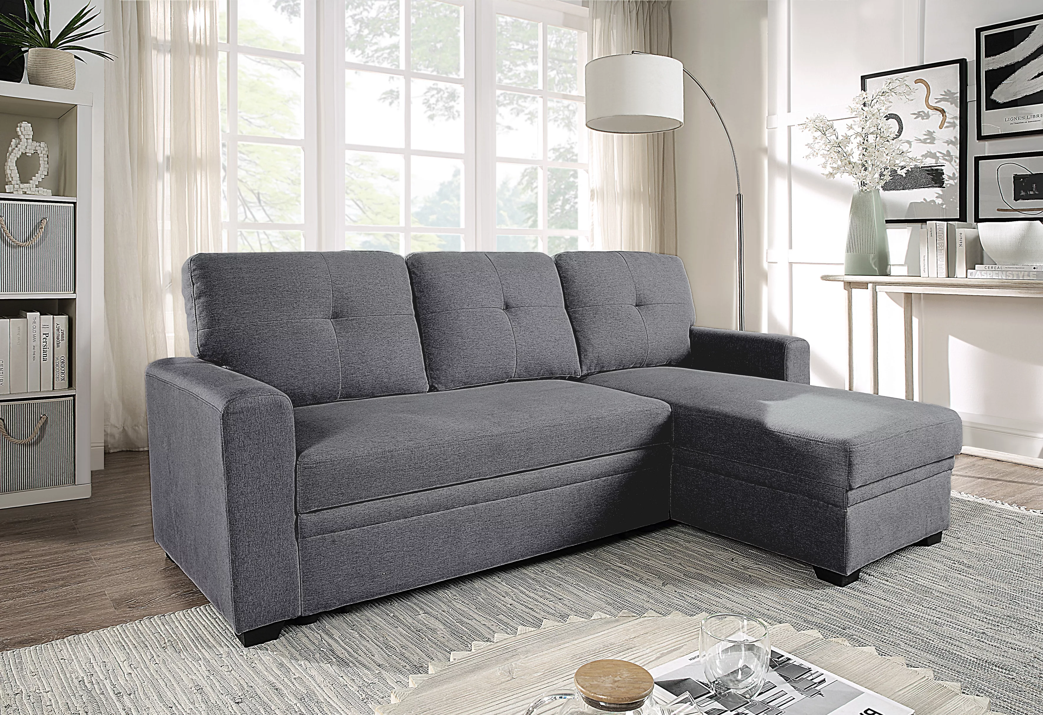 ATLANTIC home collection Ecksofa »Gerrit L-Form«, Schlafsofa, mit Bettkaste günstig online kaufen