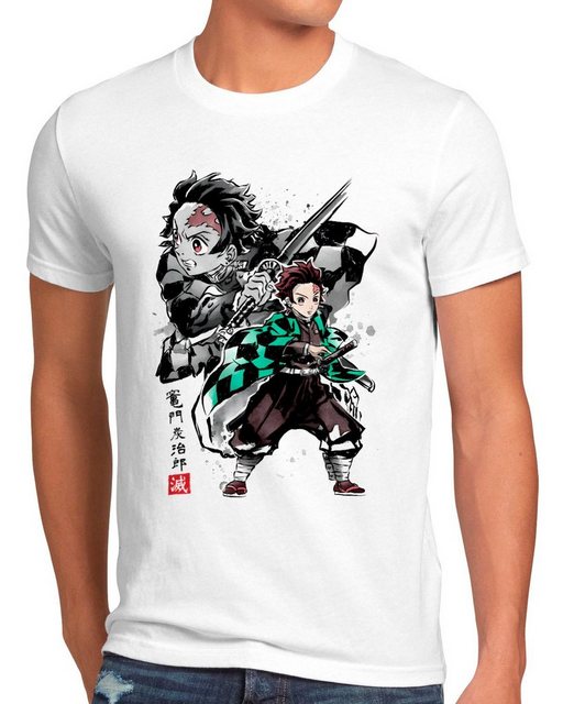 style3 T-Shirt Inked Tanjiro ujutsu kaisen anime japan manga günstig online kaufen