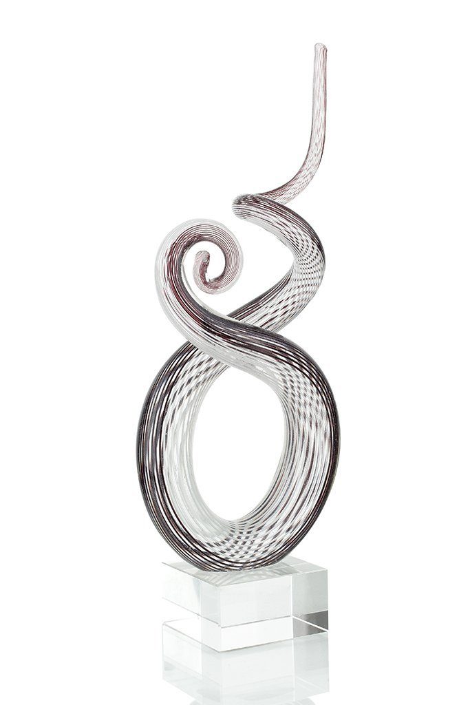 Levandeo® Skulptur, Designer Skulptur Glas 26x13cm günstig online kaufen