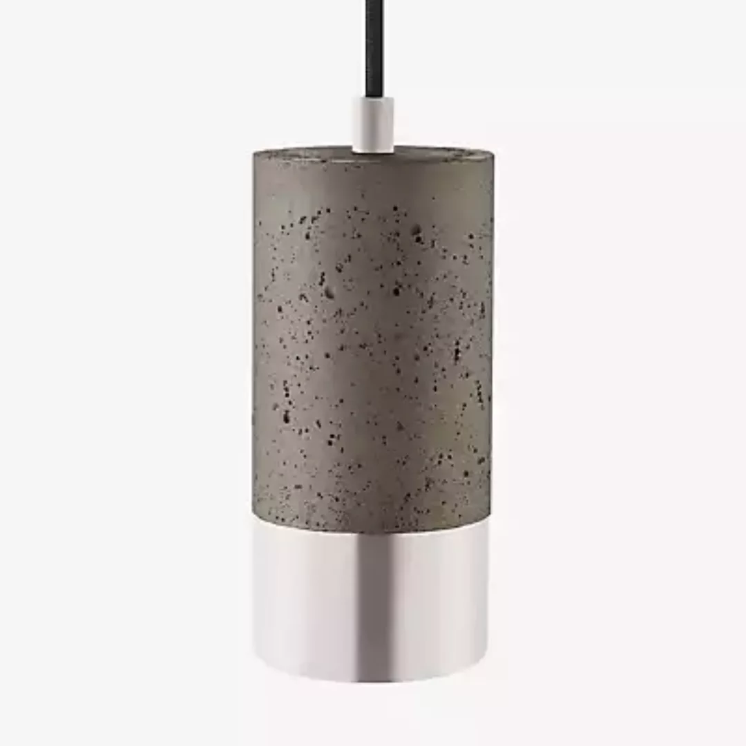 Sigor Upset Concrete Pendelleuchte, Beton dunkel/Ring Silber günstig online kaufen