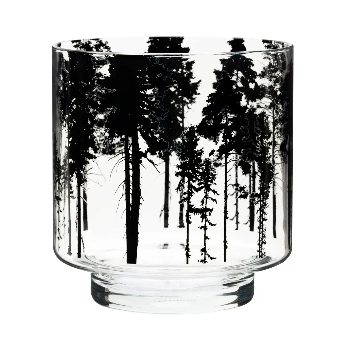Nordic The Forest Windlicht/Vase 17cm Klar-schwarz günstig online kaufen