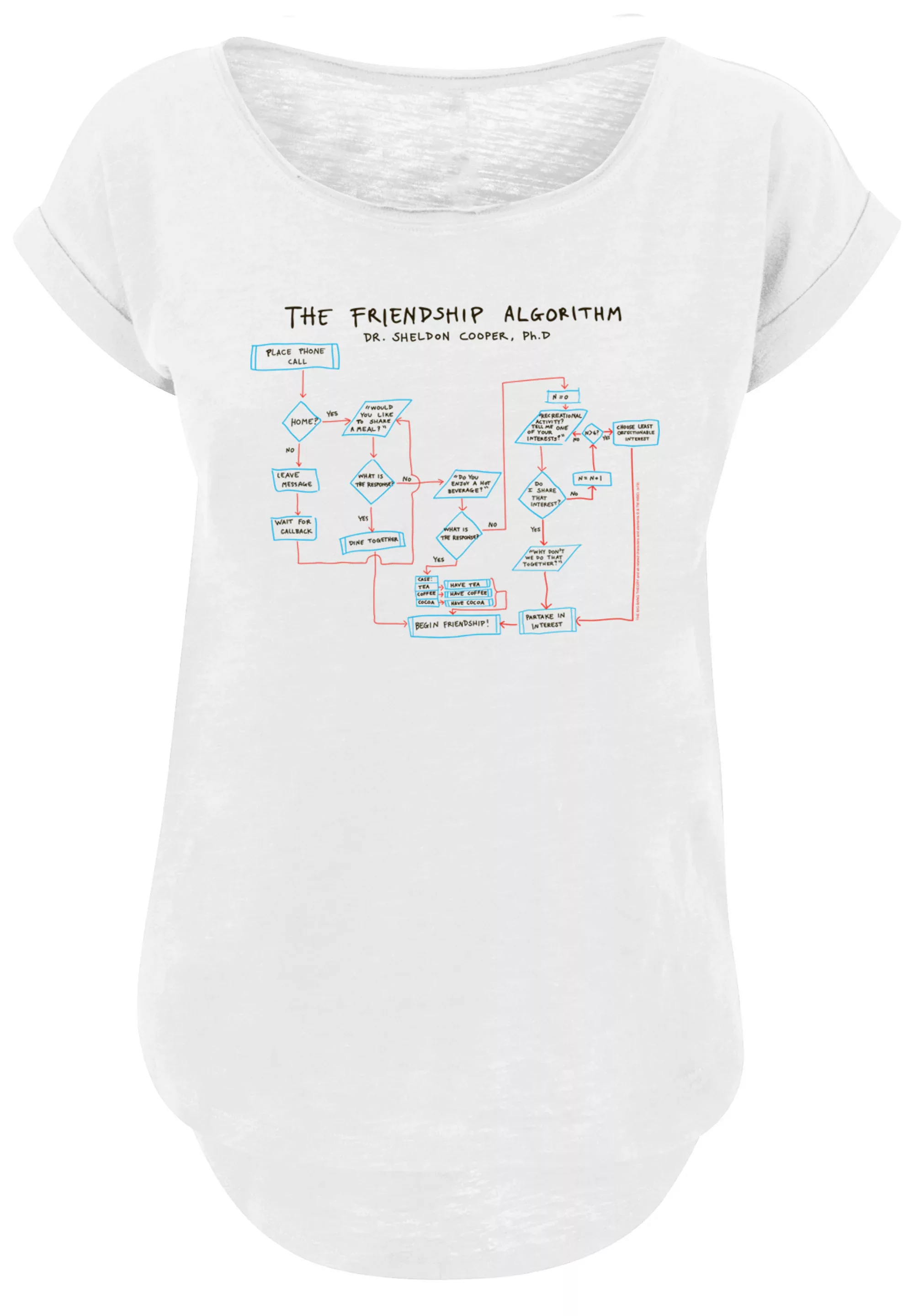 F4NT4STIC T-Shirt "Big Bang Theory Friendship Algorithm", Damen,Premium Mer günstig online kaufen