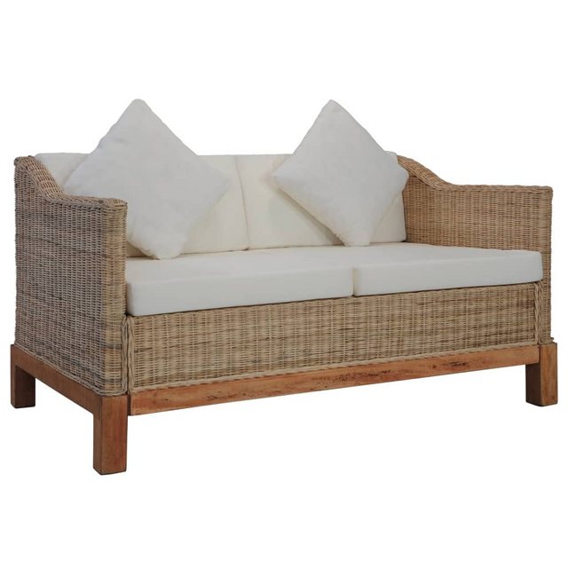 2-sitzer-sofa Mit Auflagen Natur Rattan günstig online kaufen