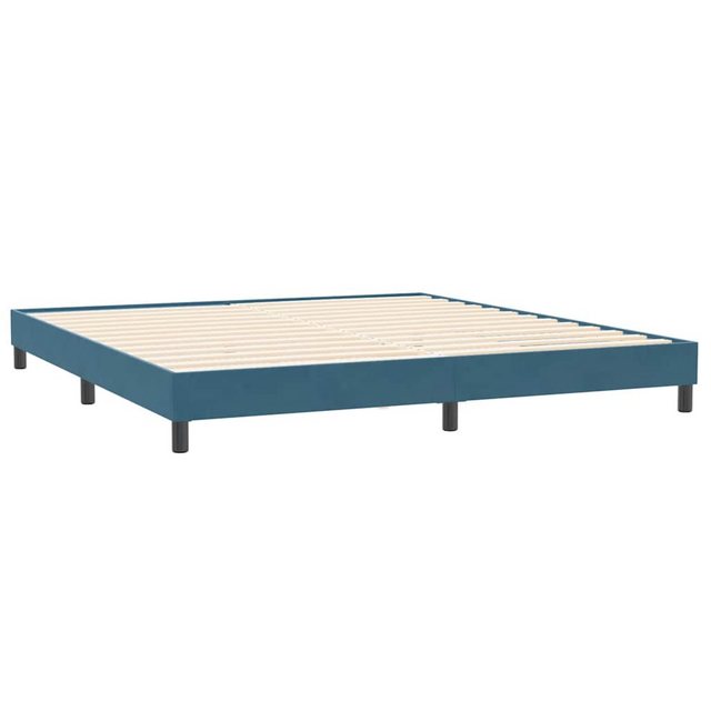 vidaXL Bett Bettgestell ohne Matratze Dunkelblau 200x220 cm Samt günstig online kaufen