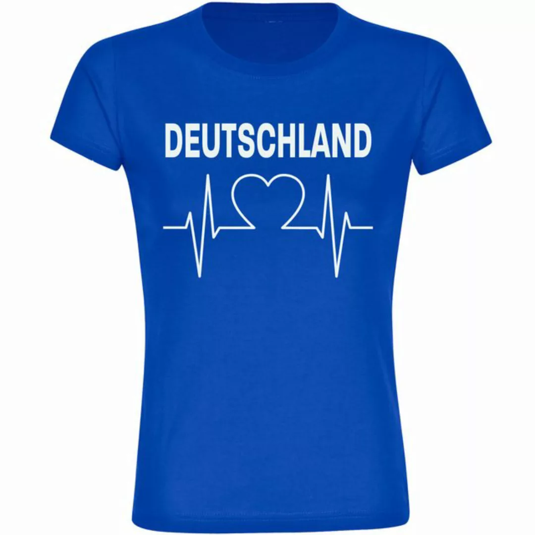 multifanshop T-Shirt Damen Deutschland - Herzschlag - Frauen günstig online kaufen
