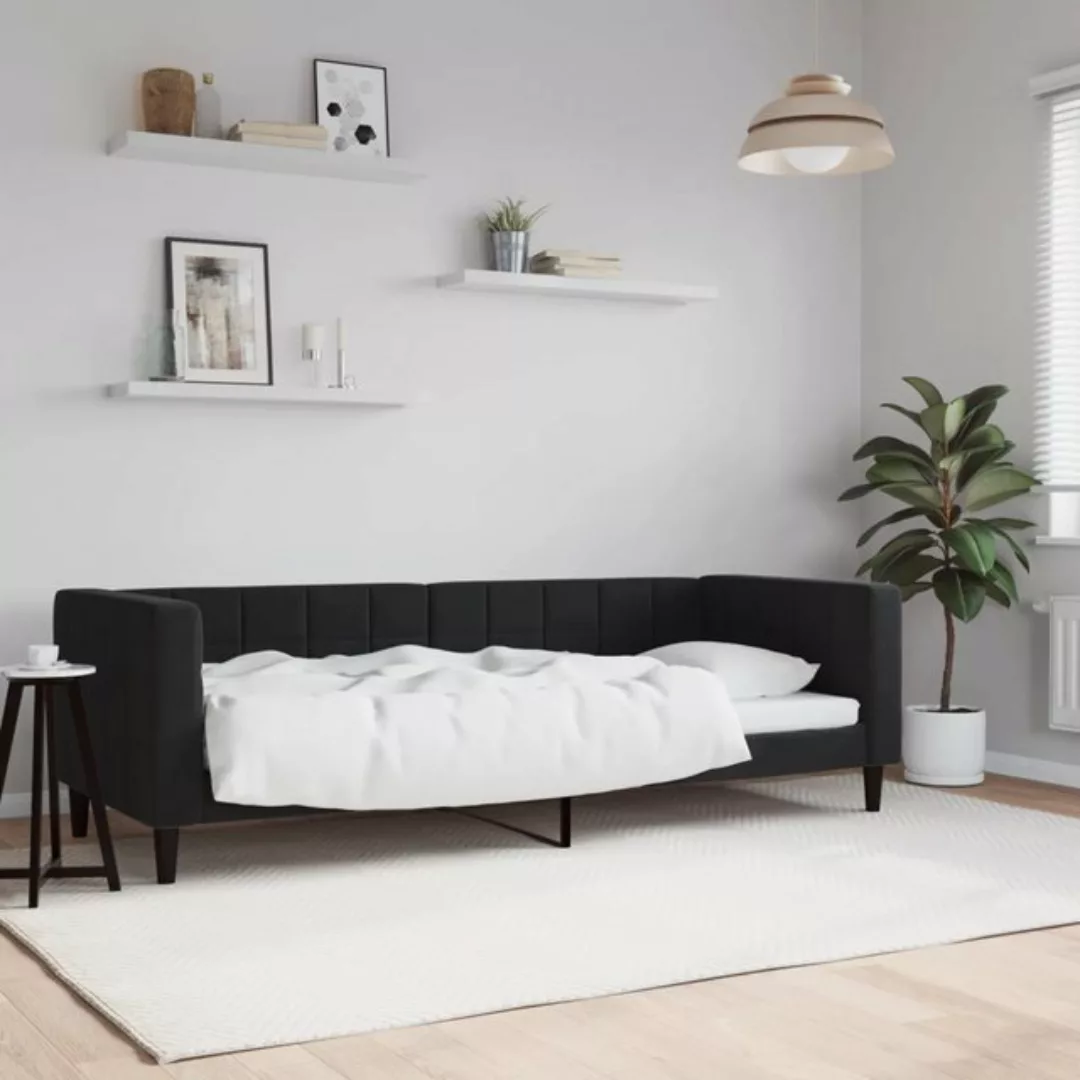 vidaXL Gästebett Tagesbett Schwarz 80x200 cm Samt Gästebett Gästecouch Gäst günstig online kaufen