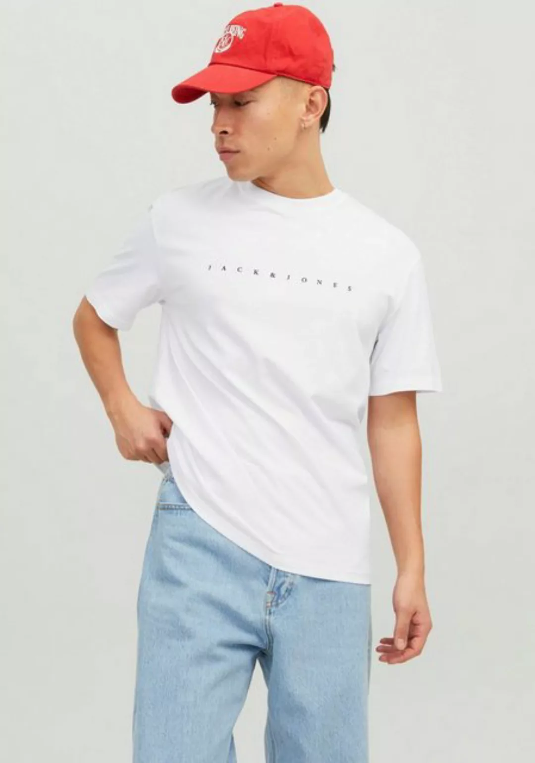 Jack & Jones Rundhalsshirt JJESTAR JJ TEE SS NOOS mit Logo Schriftzug günstig online kaufen